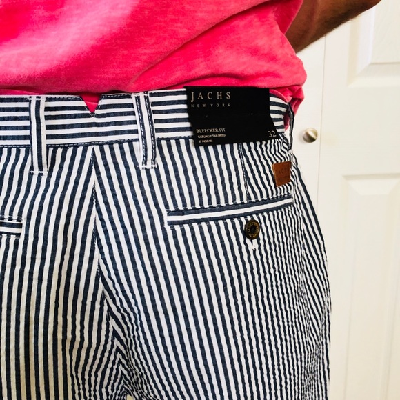 NEW Jachs New York Navy White Striped Shorts 32 - Picture 6 of 8